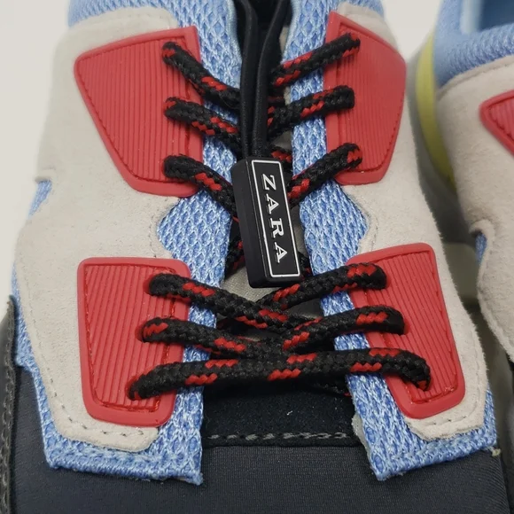 Zara Fashion Sneakers Suede Athletic Shoes Size 38 US 7.5 - Picture 3 of 12